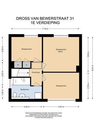 Floorplan - Dross Van Bewerstraat 31, 6171 JT Stein